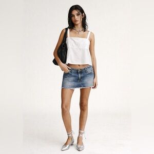 Urban Outfitters NWT apron style white cotton tank top. Size medium.